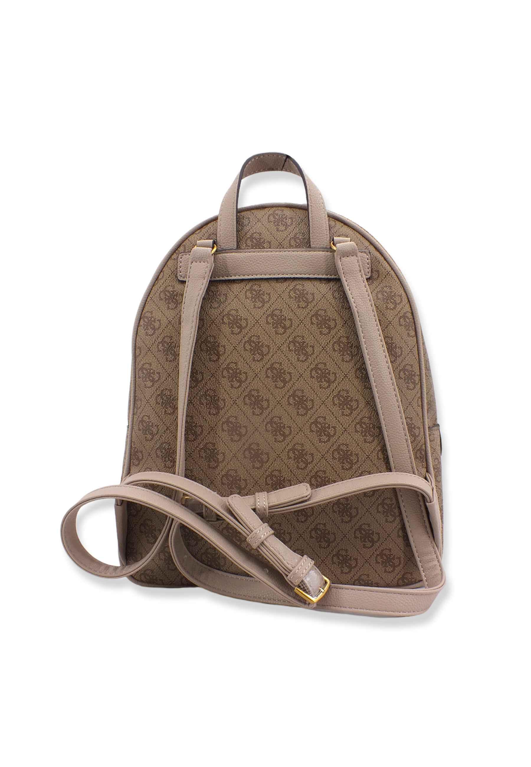 GUESS Manhattan Backpack Large Zaino Donna Marrone Latte Logo SB699433 - Sandrini Calzature e Abbigliamento