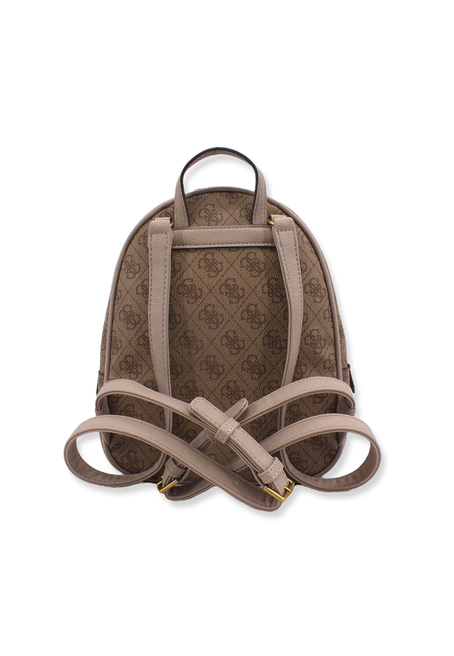GUESS Manhattan Backpack Zaino Donna Marrone Latte Logo SB699432 - Sandrini Calzature e Abbigliamento