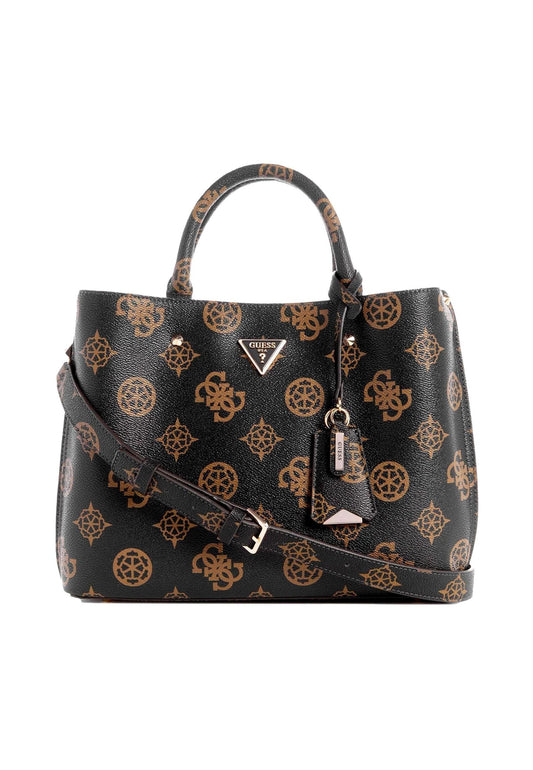 GUESS Meridian Borsa Girlfriend Satchel Mocha Logo PG877806 - Sandrini Calzature e Abbigliamento