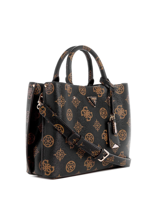 GUESS Meridian Borsa Girlfriend Satchel Mocha Logo PG877806 - Sandrini Calzature e Abbigliamento