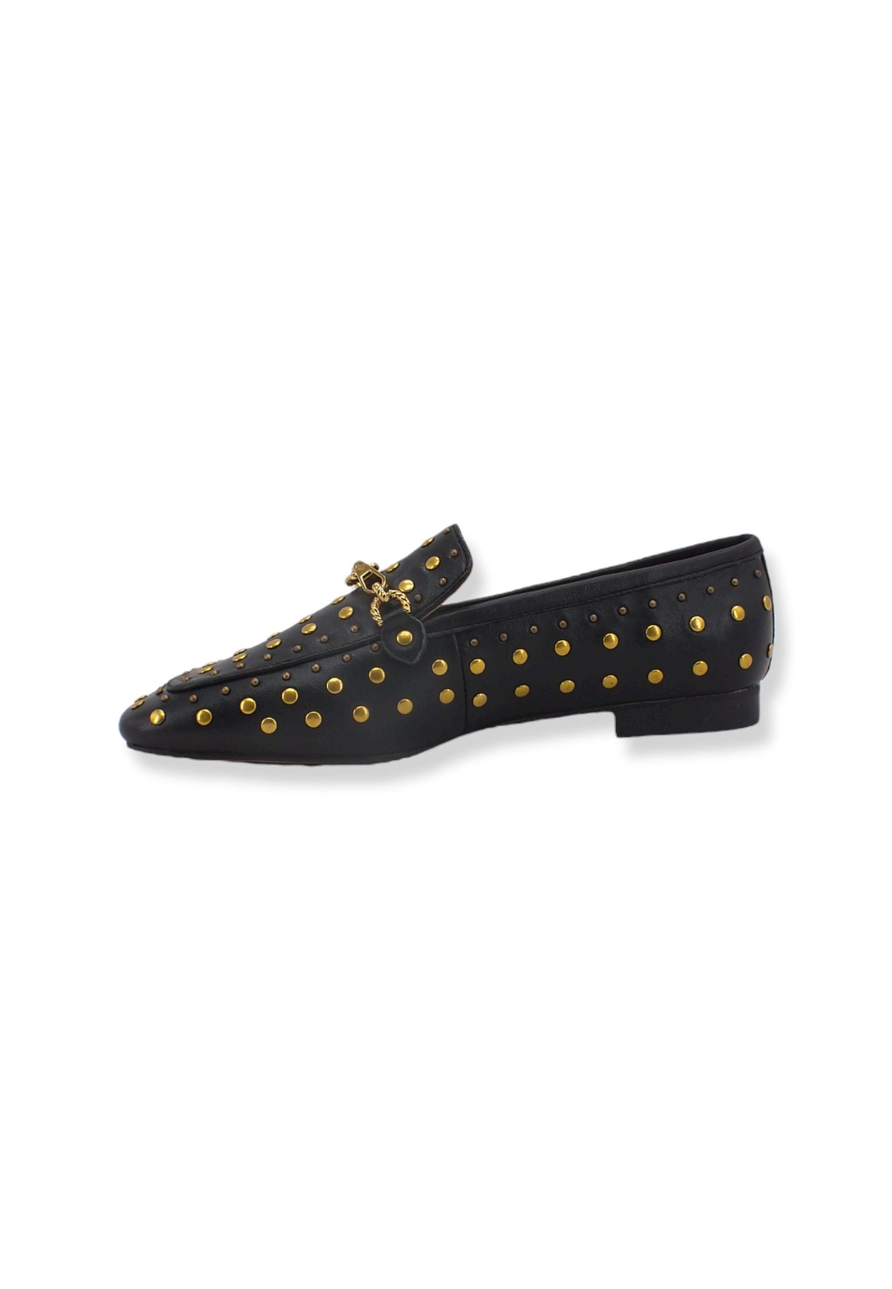 GUESS Mocassino Donna Borchie Gold Black FL7MATLEA14 - Sandrini Calzature e Abbigliamento