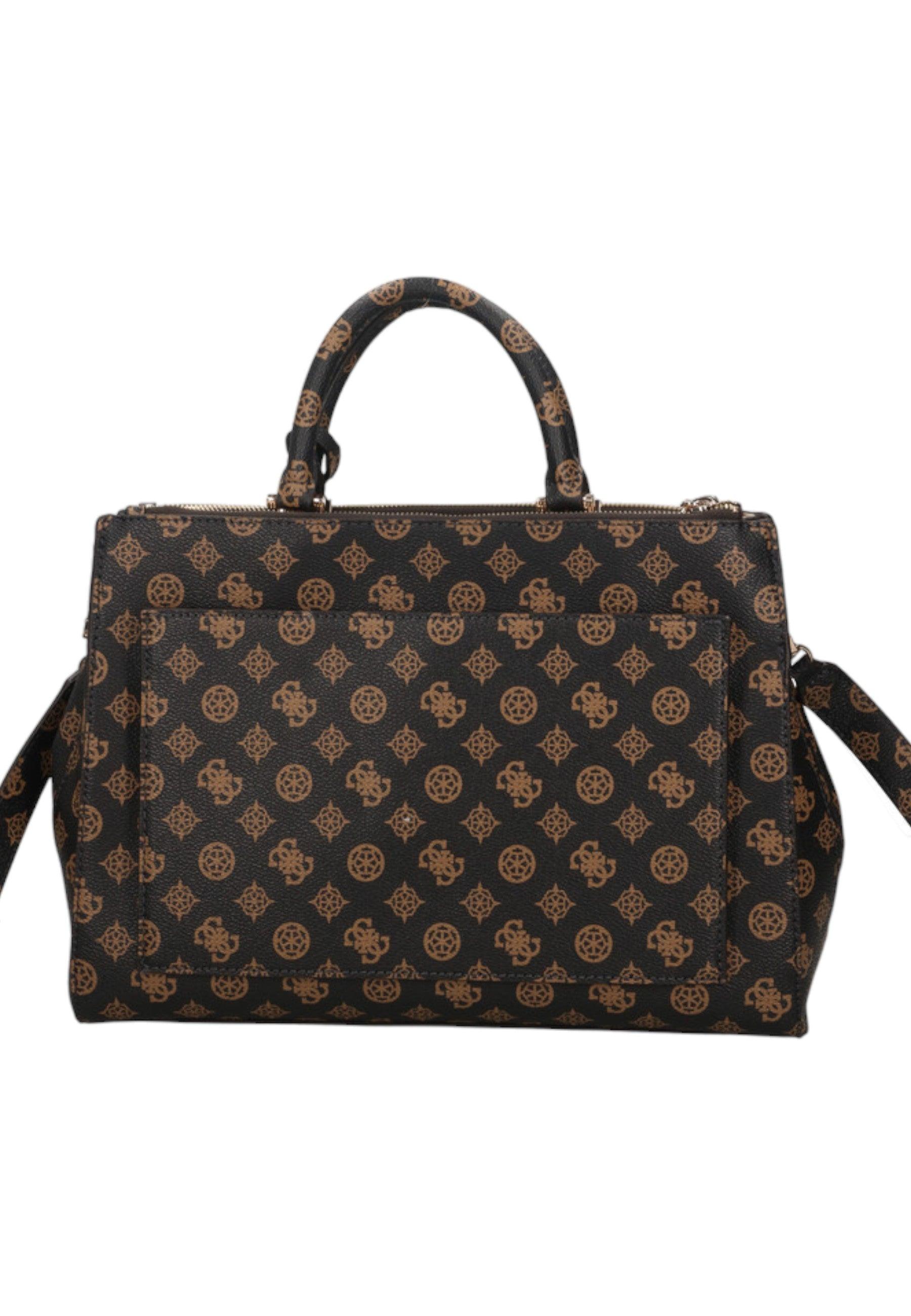 GUESS Nelka Borsa Satchel Donna Mocha Logo PG930707 - Sandrini Calzature e Abbigliamento