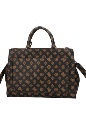 GUESS Nelka Borsa Satchel Donna Mocha Logo PG930707 - Sandrini Calzature e Abbigliamento