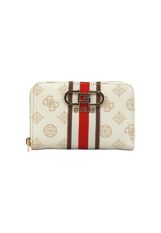 GUESS Nelka SLG Portafoglio Donna Cream Logo PG930740 - Sandrini Calzature e Abbigliamento