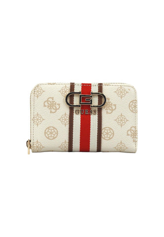 GUESS Nelka SLG Portafoglio Donna Cream Logo PG930740 - Sandrini Calzature e Abbigliamento