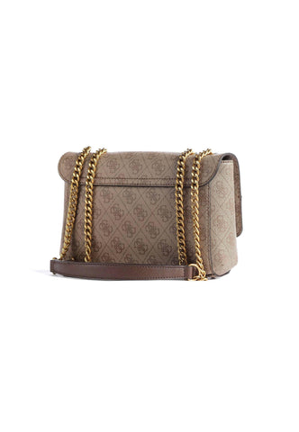 GUESS Nell Borsa Tracolla Crossbody Latte Logo Brown SB873521 - Sandrini Calzature e Abbigliamento