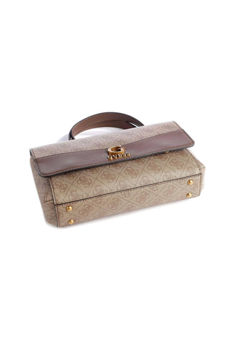 GUESS Nell Borsa Tracolla Crossbody Latte Logo Brown SB873521 - Sandrini Calzature e Abbigliamento