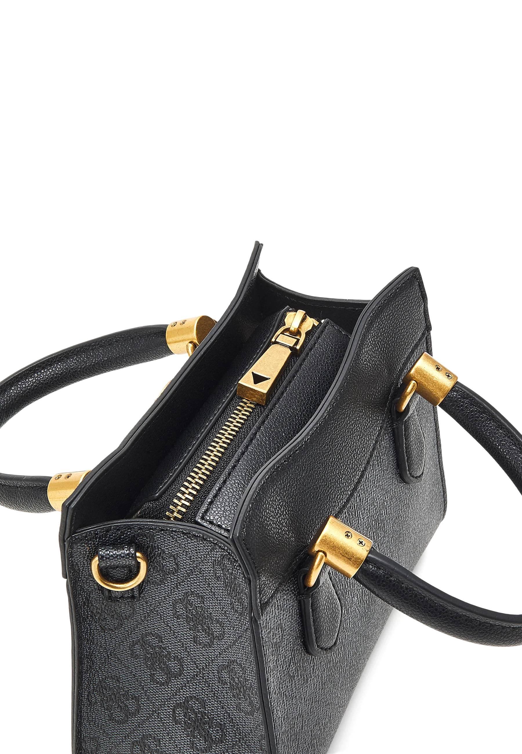 GUESS Nell Logo Borsa Satchel Mini Coal SB873576 - Sandrini Calzature e Abbigliamento