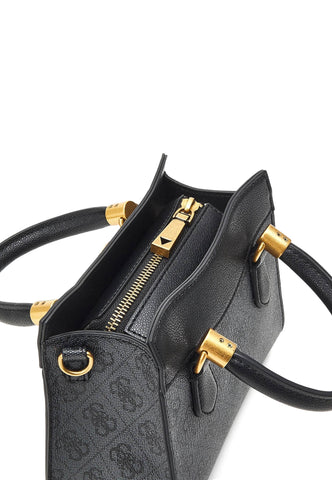 GUESS Nell Logo Borsa Satchel Mini Coal SB873576 - Sandrini Calzature e Abbigliamento