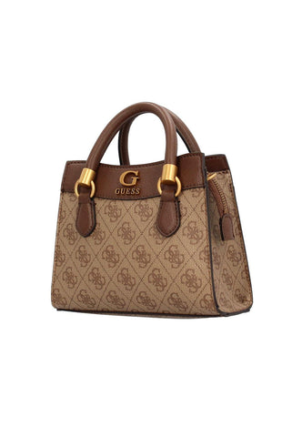 GUESS Nell Logo Borsa Satchel Mini Latte Logo Brown SB873576 - Sandrini Calzature e Abbigliamento
