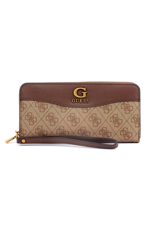 GUESS Nell SLG Portafoglio Donna Latte Logo Brown SB873546 - Sandrini Calzature e Abbigliamento