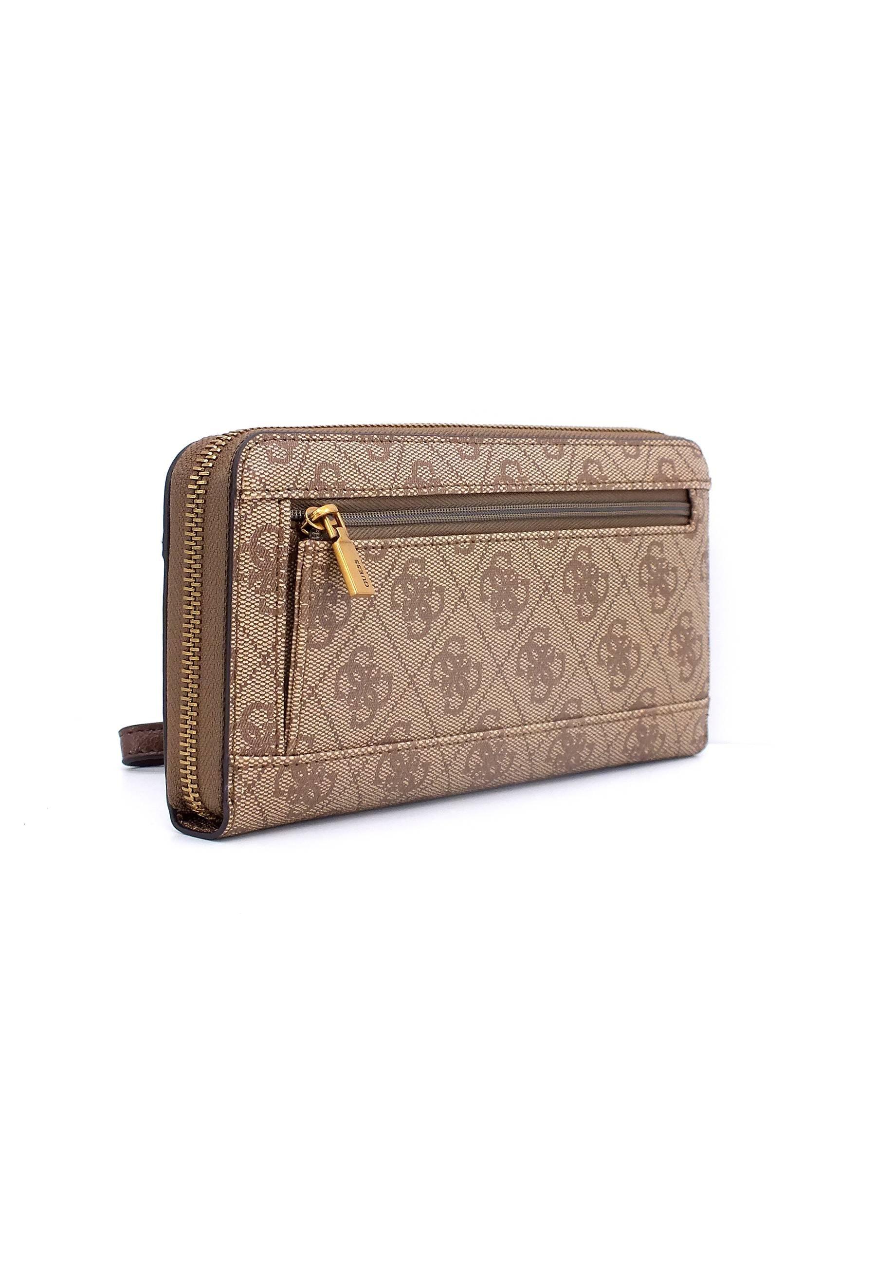 GUESS Nell SLG Portafoglio Donna Latte Logo Brown SB873546 - Sandrini Calzature e Abbigliamento