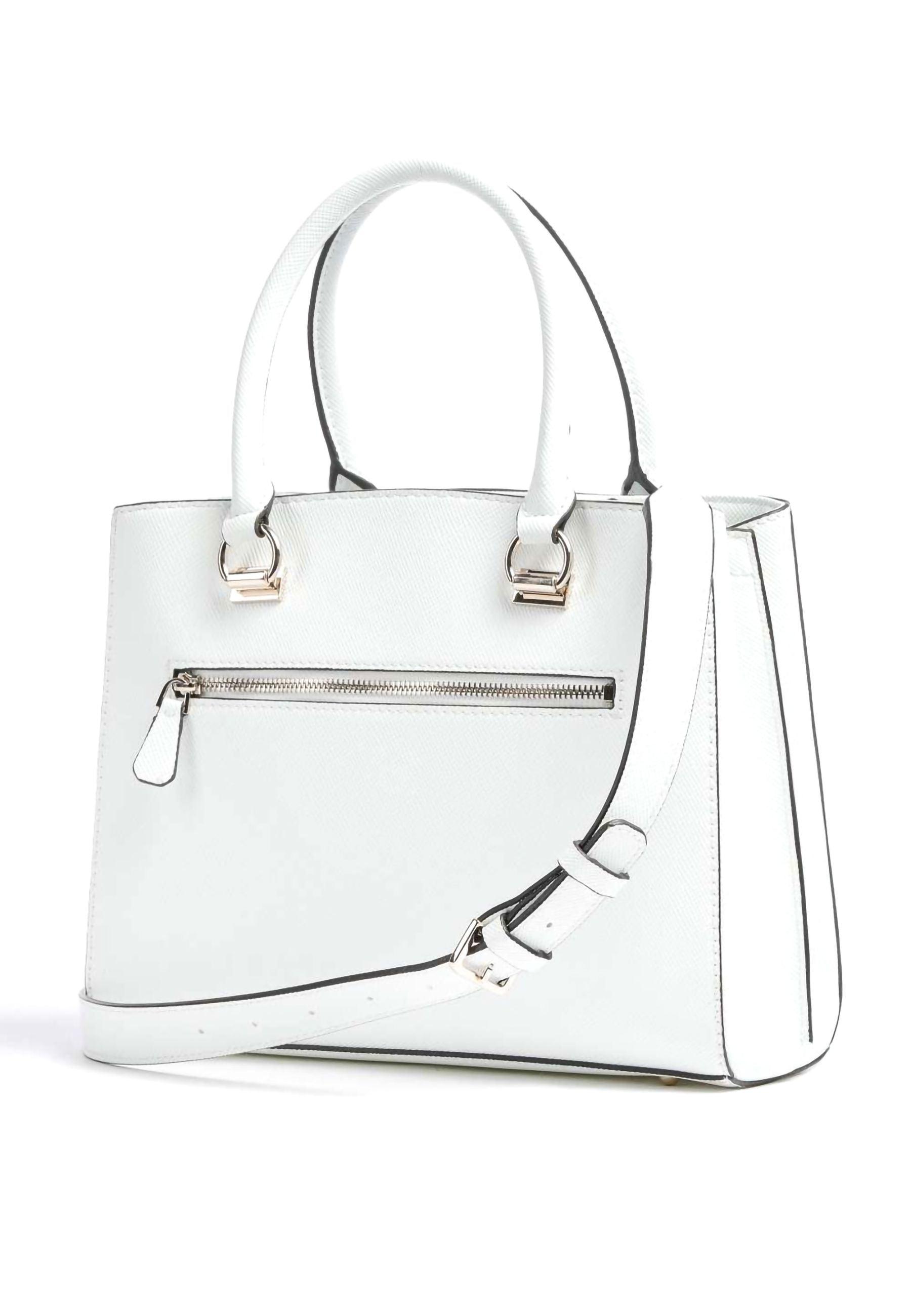 GUESS Noelle Borsa Satchel Girlfriend White ZG787906 - Sandrini Calzature e Abbigliamento