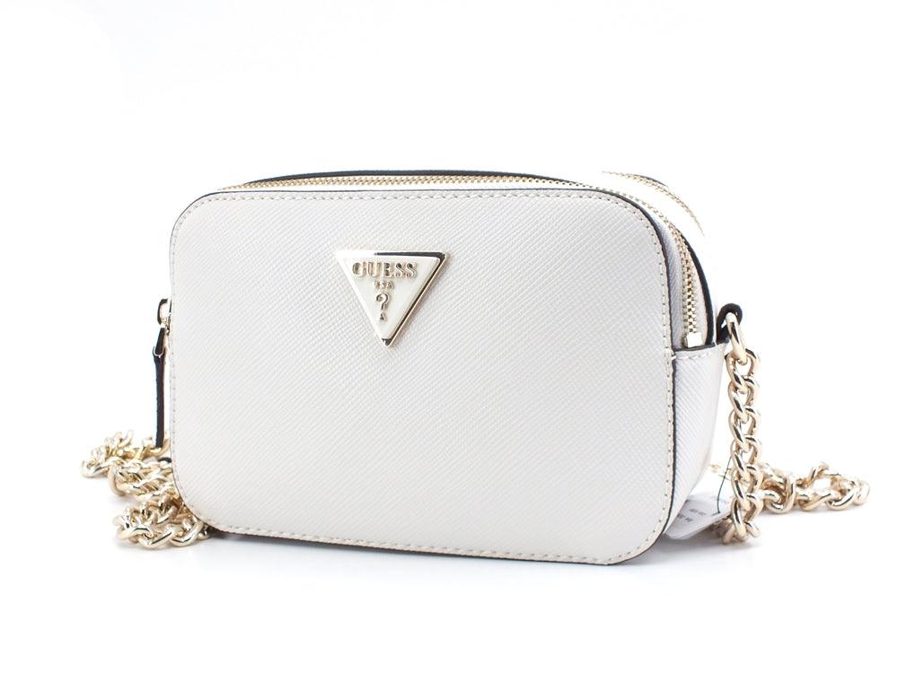 GUESS Noelle Crossbody Camera Double Zip Borsa Tracolla Ivory ZG787914 - Sandrini Calzature e Abbigliamento