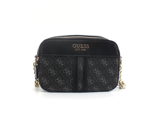 GUESS Noelle Crossbody Camera Double Zip Coal Multi KG787914 - Sandrini Calzature e Abbigliamento