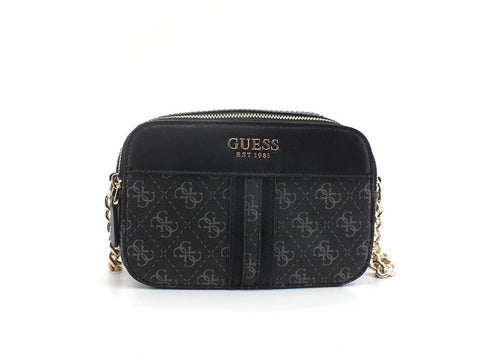 GUESS Noelle Crossbody Camera Double Zip Coal Multi KG787914 - Sandrini Calzature e Abbigliamento