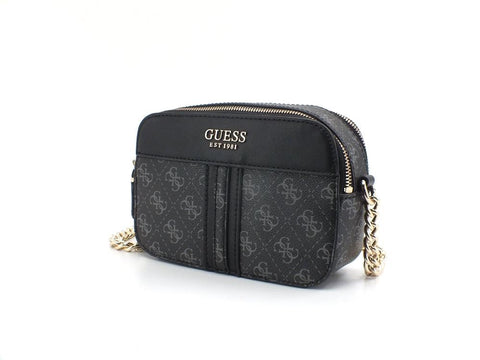 GUESS Noelle Crossbody Camera Double Zip Coal Multi KG787914 - Sandrini Calzature e Abbigliamento