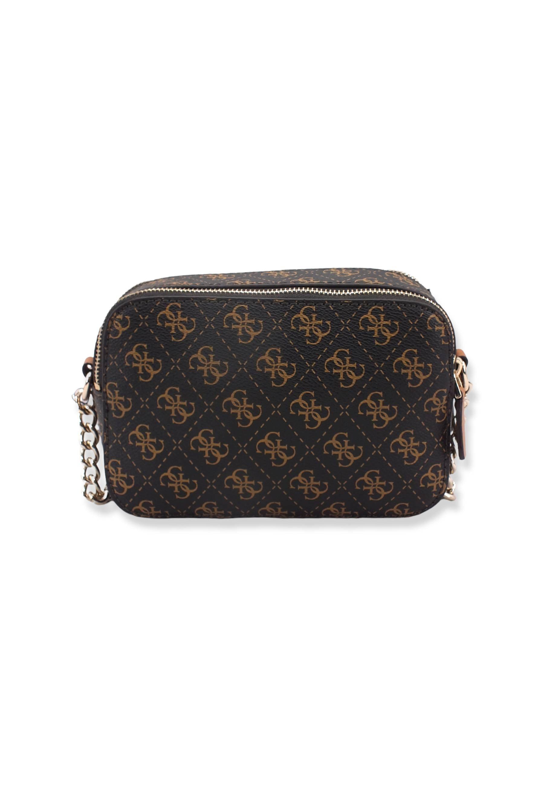 GUESS Noelle Crossbody Camera Loghi Borsa Tracolla Donna Brown Cognac KG787914 - Sandrini Calzature e Abbigliamento