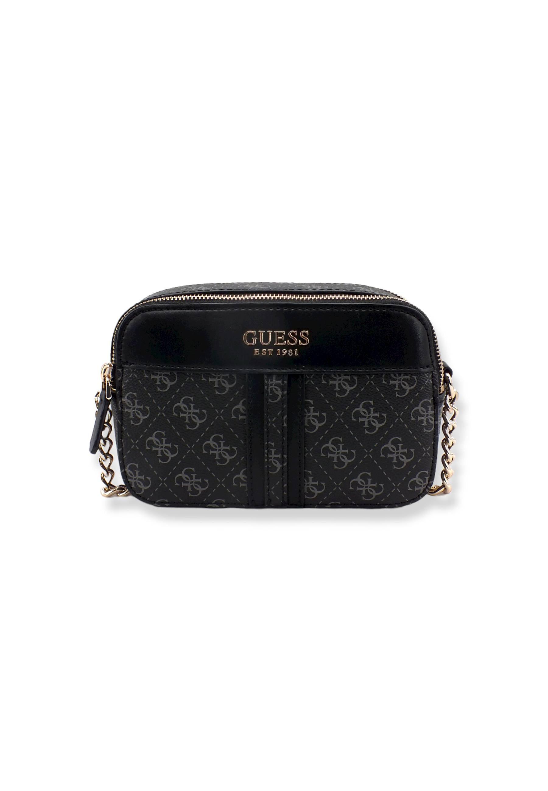 GUESS Noelle Crossbody Camera Loghi Borsa Tracolla Donna Grigio Coal Multi KG787914 - Sandrini Calzature e Abbigliamento