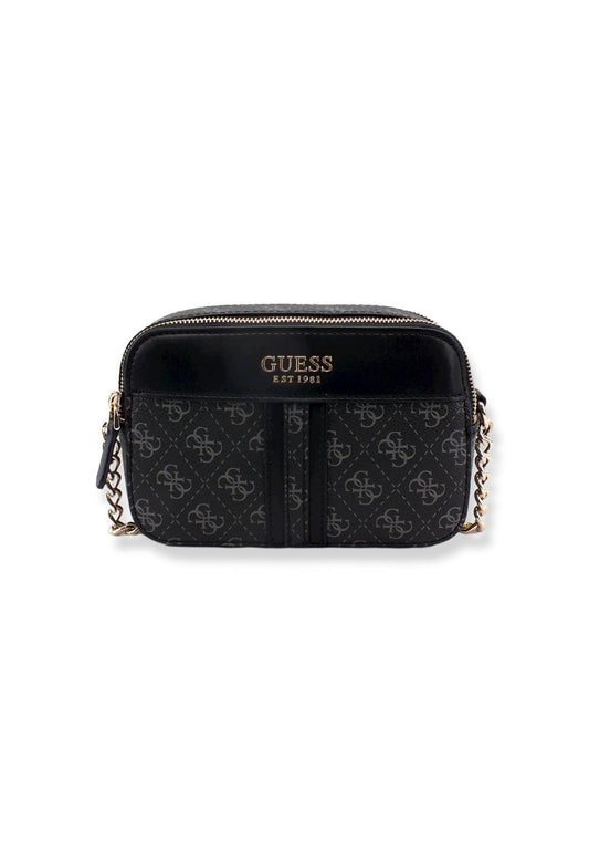 GUESS Noelle Crossbody Camera Loghi Borsa Tracolla Donna Grigio Coal Multi KG787914 - Sandrini Calzature e Abbigliamento