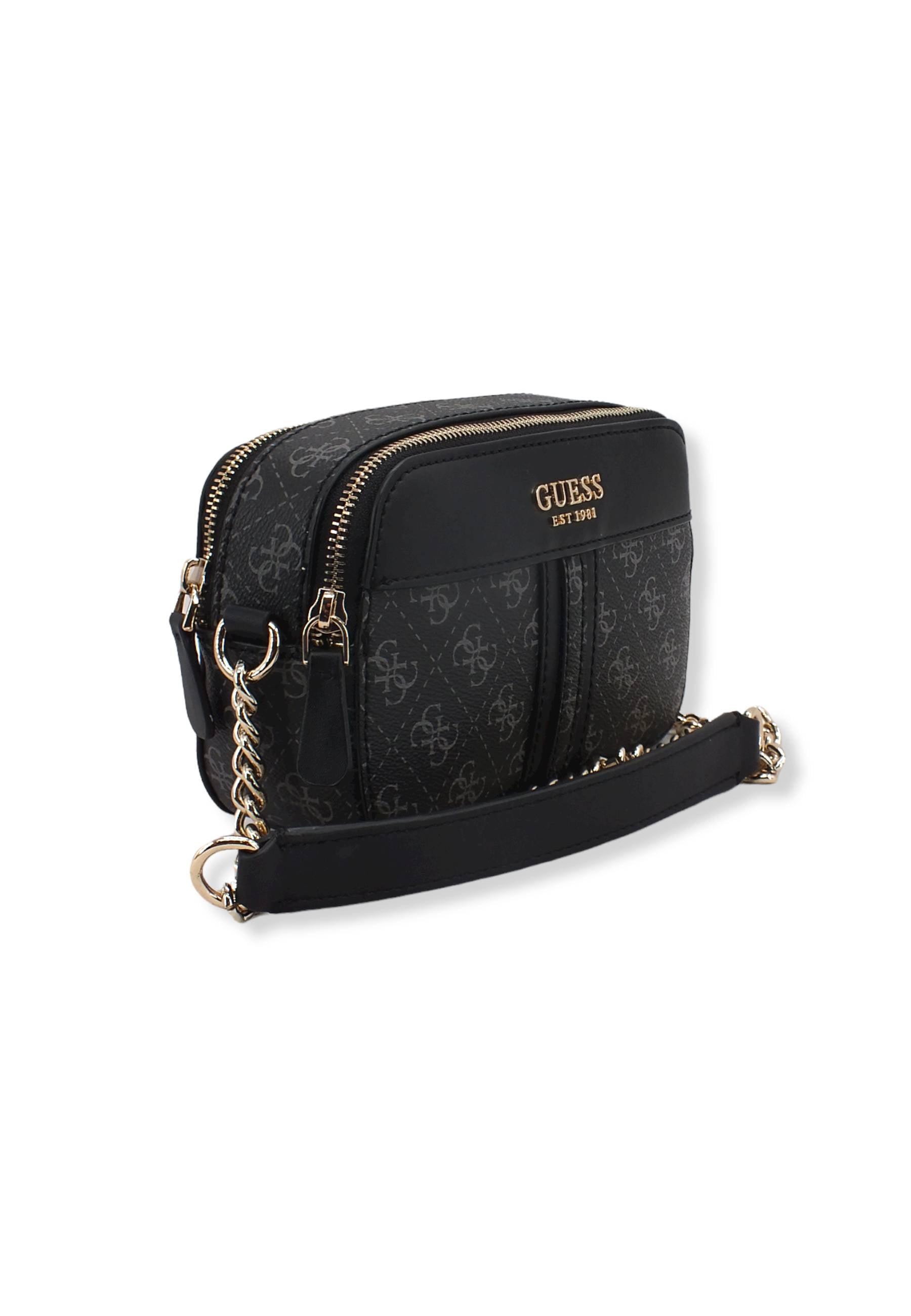 GUESS Noelle Crossbody Camera Loghi Borsa Tracolla Donna Grigio Coal Multi KG787914 - Sandrini Calzature e Abbigliamento