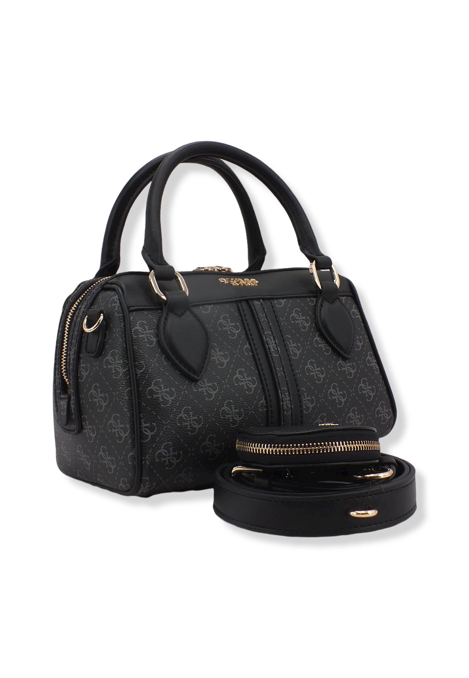 GUESS Noelle Satchel Borsa Tracolla Donna Grigio Coal Multi KG787905 - Sandrini Calzature e Abbigliamento