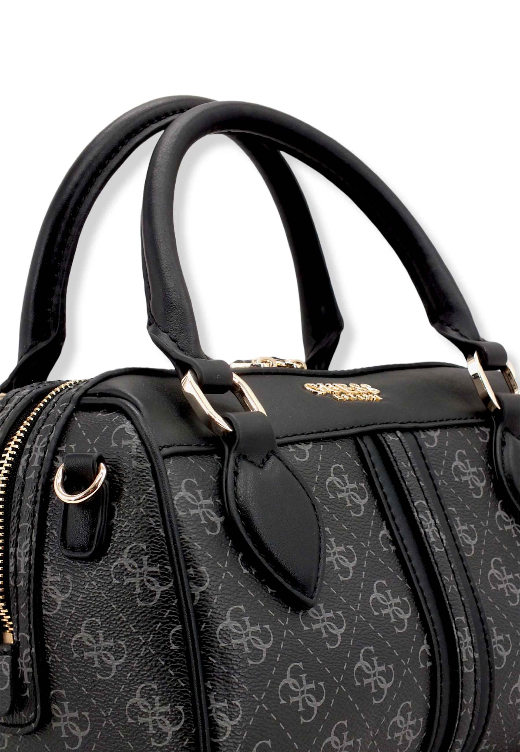 GUESS Noelle Satchel Borsa Tracolla Donna Grigio Coal Multi KG787905 - Sandrini Calzature e Abbigliamento