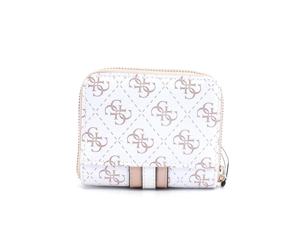 GUESS Noelle SLG Portafoglio Small Zip White Multi KG787937 - Sandrini Calzature e Abbigliamento