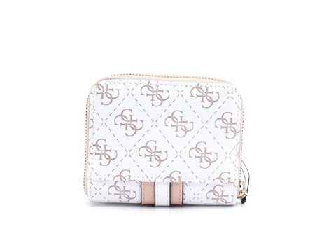 GUESS Noelle SLG Portafoglio Small Zip White Multi KG787937 - Sandrini Calzature e Abbigliamento