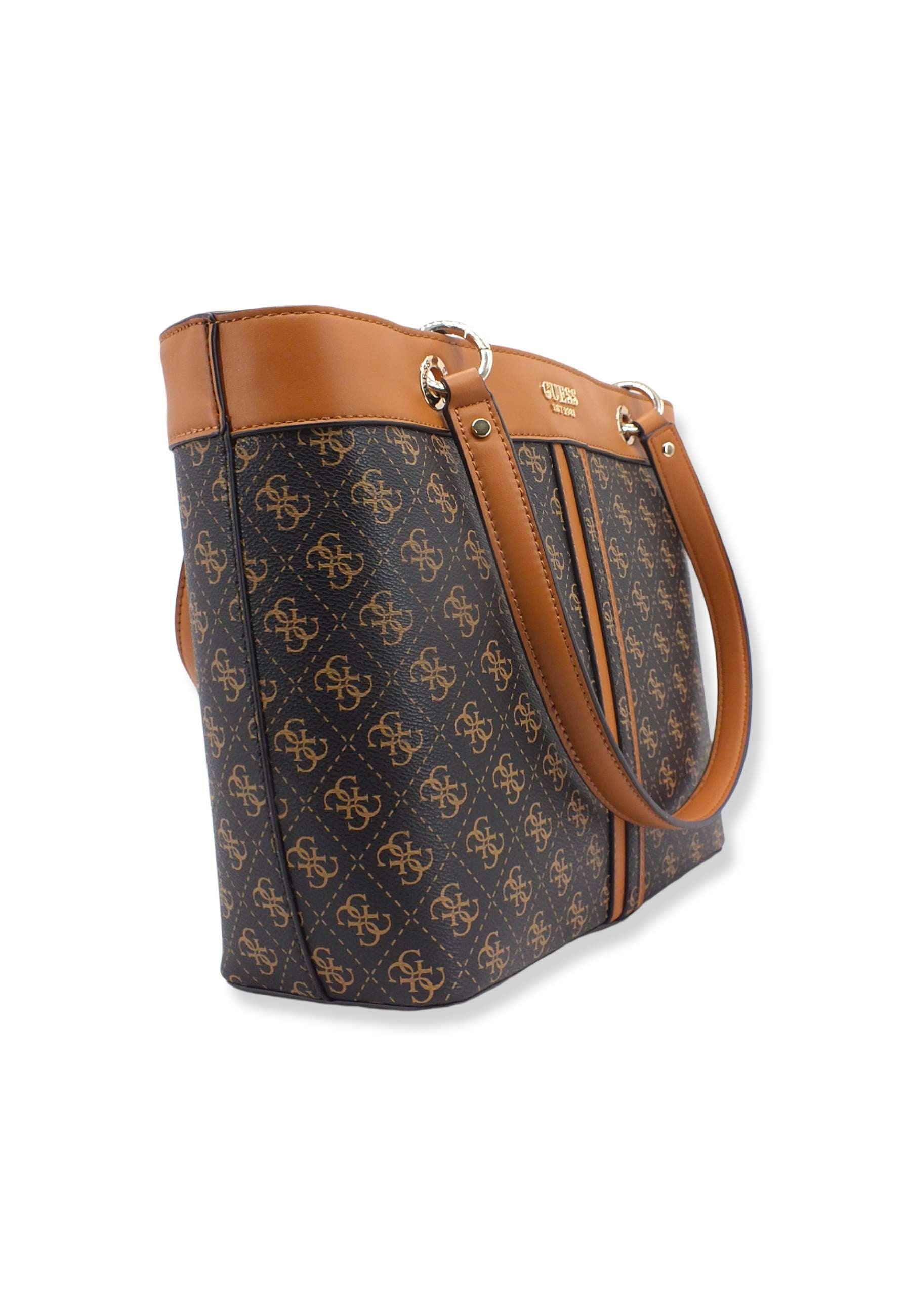 GUESS Noelle Tote Elite Borsa Donna Brown Cognac KG787923 - Sandrini Calzature e Abbigliamento