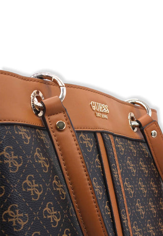GUESS Noelle Tote Elite Borsa Donna Brown Cognac KG787923 - Sandrini Calzature e Abbigliamento