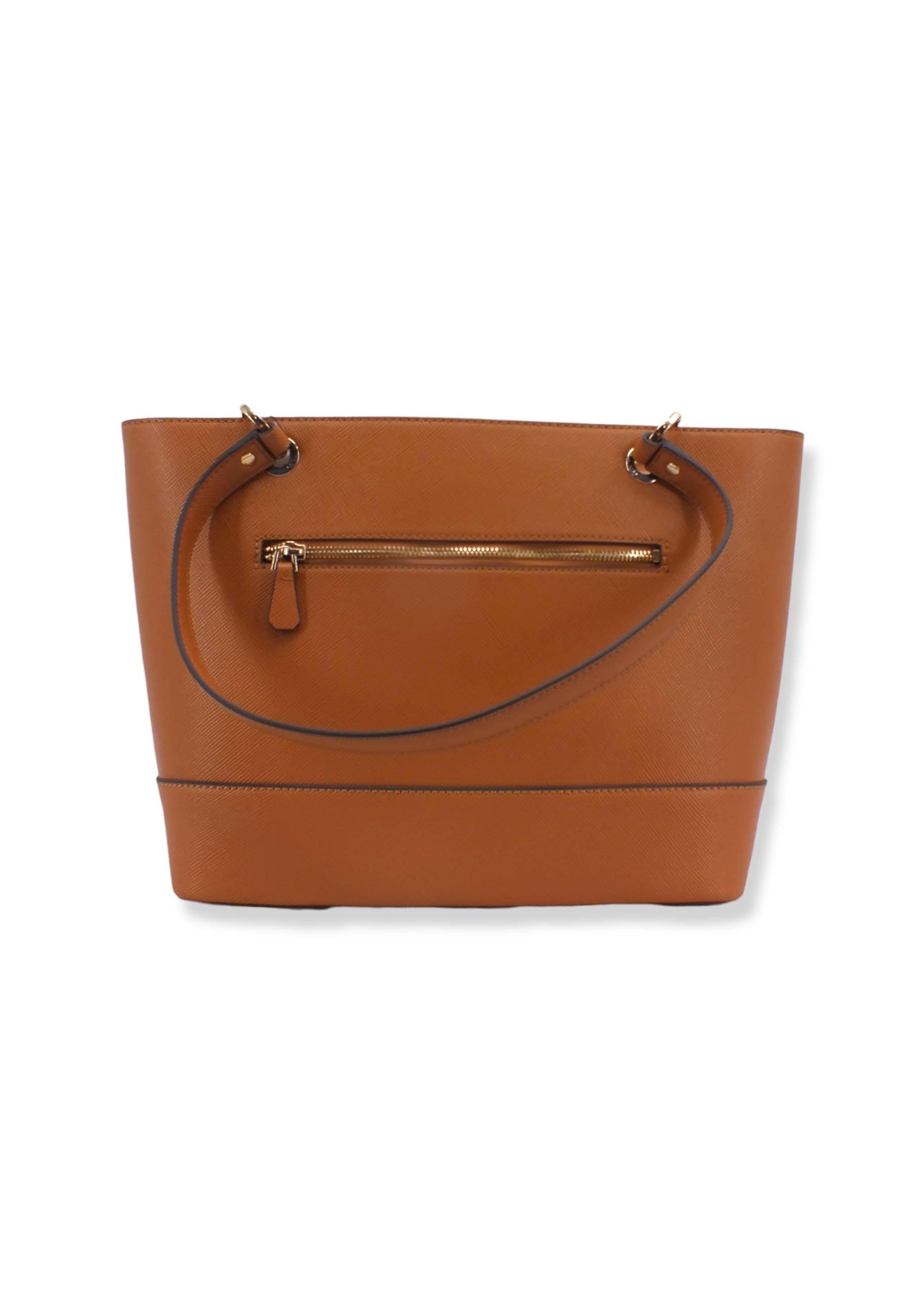 GUESS Noelle Tote Elite Borsa Donna Marrone Light Cognac ZG787923 - Sandrini Calzature e Abbigliamento