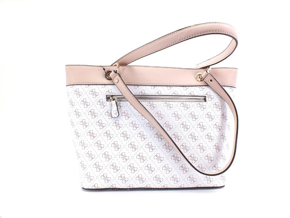 GUESS Noelle Tote Elite Borsa Loghi Printed White Multi KG787923 - Sandrini Calzature e Abbigliamento