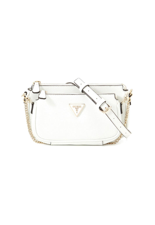 GUESS Noelle Tracolla Crossbody Double Pouch White ZG787971 - Sandrini Calzature e Abbigliamento