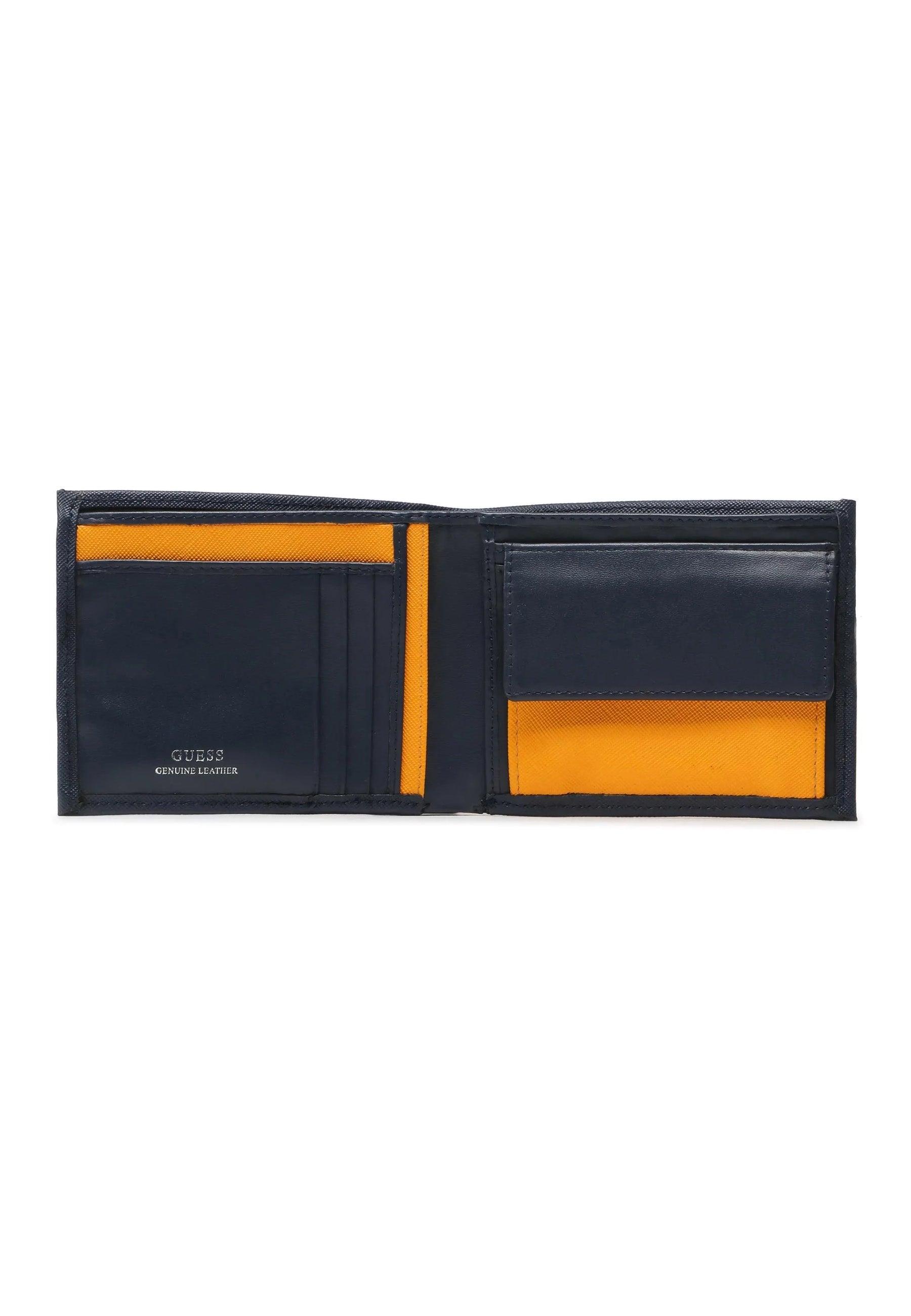 GUESS Portafoglio Uomo Blue Orange SMECS2LEA20 - Sandrini Calzature e Abbigliamento