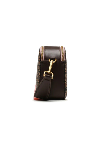 GUESS Rainee Tracolla Camera Bag Brown Logo Rose SA900314 - Sandrini Calzature e Abbigliamento