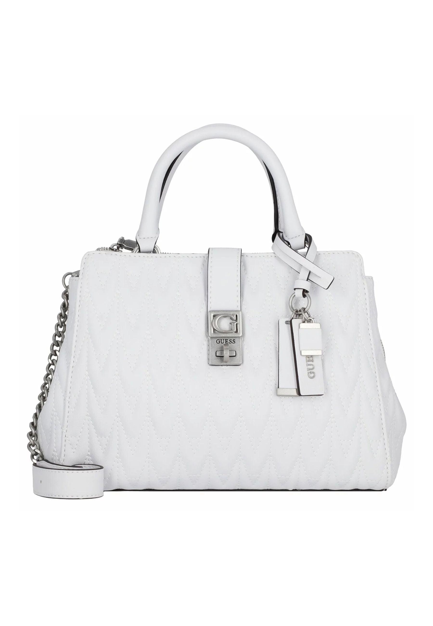GUESS Regilla Borsa Satchel Girlfriend White QO876206 - Sandrini Calzature e Abbigliamento