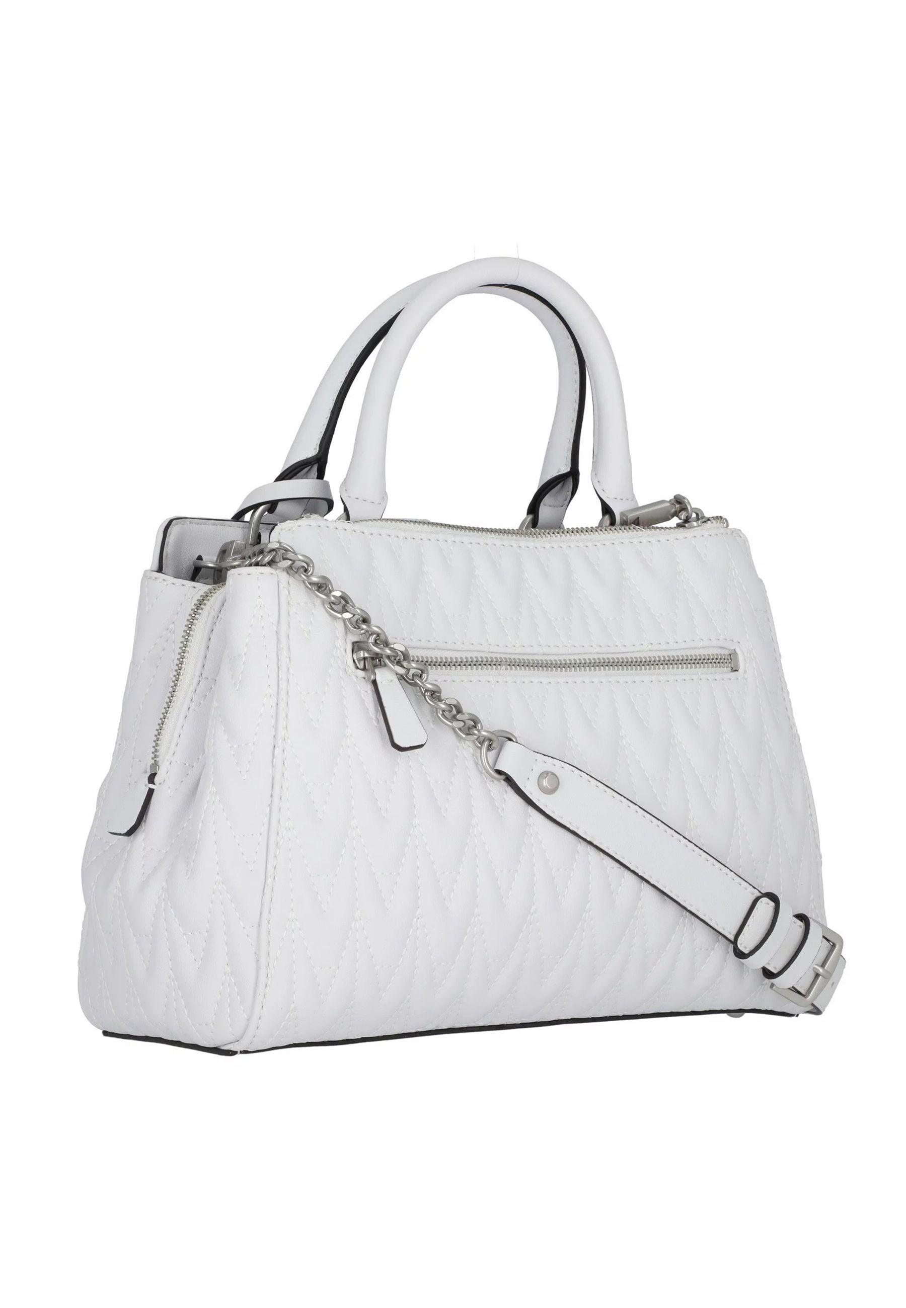 GUESS Regilla Borsa Satchel Girlfriend White QO876206 - Sandrini Calzature e Abbigliamento