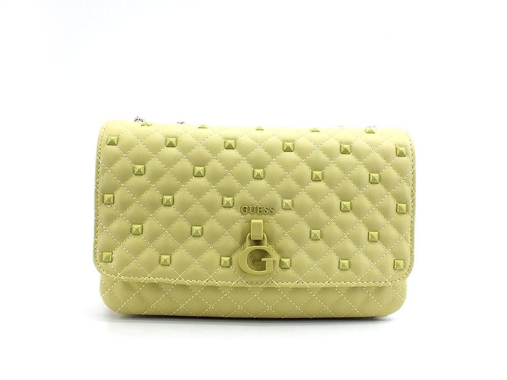 GUESS Rue Rose Borsa Crossbody Flap Giallo Light Lime QP848721 - Sandrini Calzature e Abbigliamento