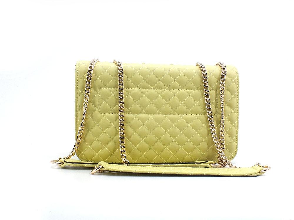 GUESS Rue Rose Borsa Crossbody Flap Giallo Light Lime QP848721 - Sandrini Calzature e Abbigliamento