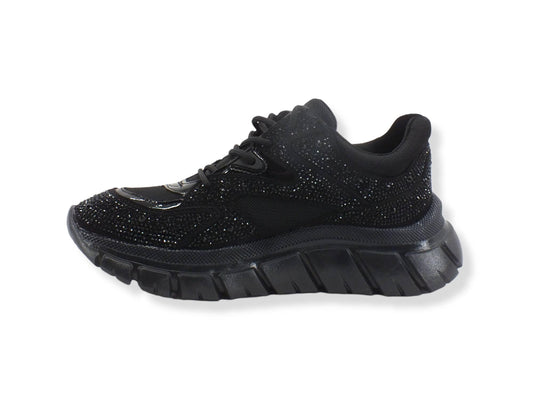 GUESS Running Strass Mesh Sneaker Donna Black FL7CLAESU12 - Sandrini Calzature e Abbigliamento