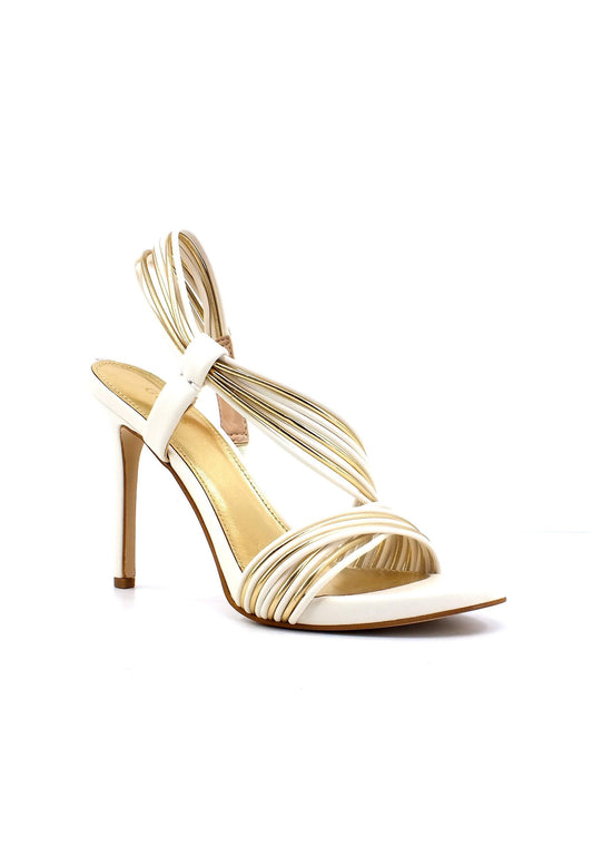GUESS Sandalo Bicolor Donna White Platino FL6FIZLEL03 - Sandrini Calzature e Abbigliamento