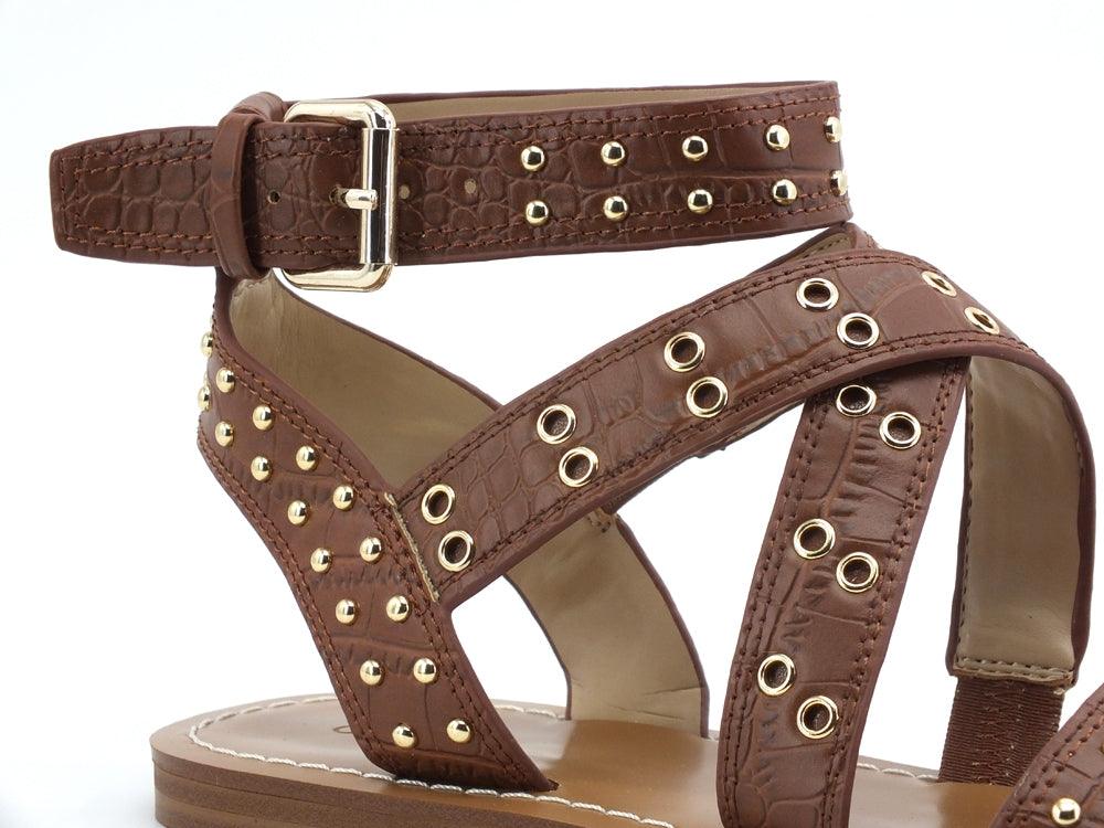 GUESS Sandalo Listini Borchie Donna Cognac FL6CV2PEL03 - Sandrini Calzature e Abbigliamento