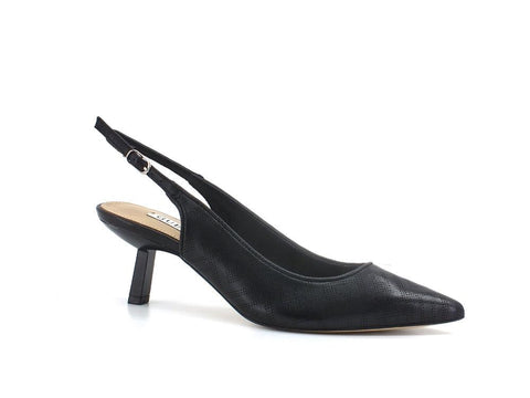 GUESS Sandalo Sling Tacco Loghi Black FL5RHIELE05 - Sandrini Calzature e Abbigliamento