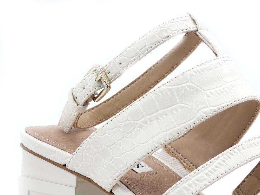 GUESS Sandalo Stampa Tacco Cream FL6ML2PEL03 - Sandrini Calzature e Abbigliamento