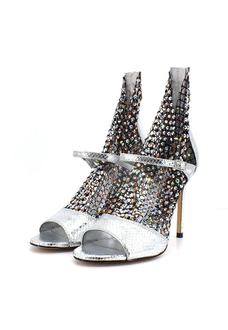 GUESS Sandalo Strass Donna Silver FL5DYNFAP10 - Sandrini Calzature e Abbigliamento