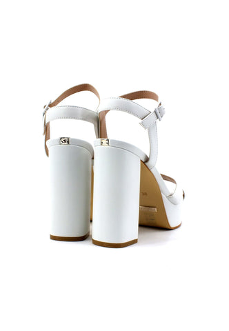 GUESS Sandalo Tacco Alto Donna White FL6ZLEELE03 - Sandrini Calzature e Abbigliamento