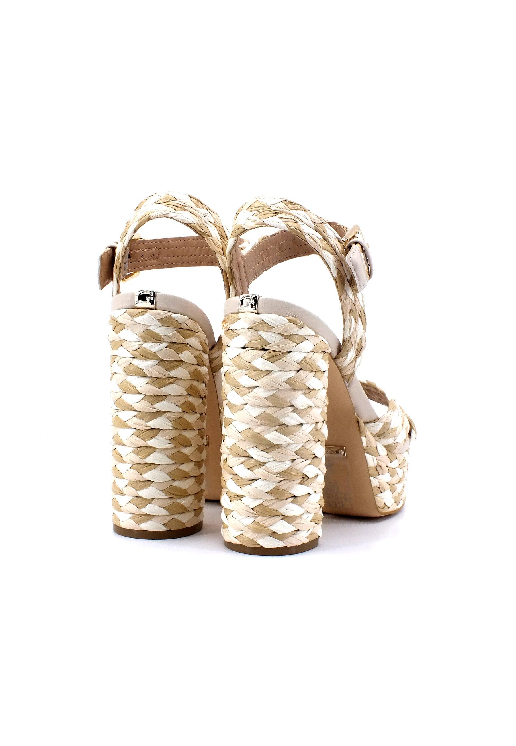 GUESS Sandalo Tacco Alto Intreccio Donna Tan FL6GBNELE03 - Sandrini Calzature e Abbigliamento
