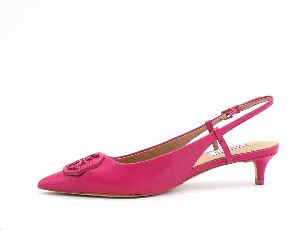 GUESS Sandalo Tacco Basso Punta Logo Pink FL5JESLEA05 - Sandrini Calzature e Abbigliamento