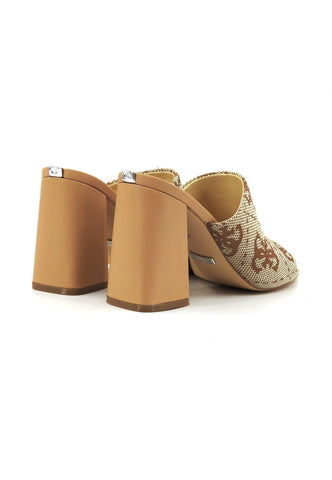 GUESS Sandalo Tacco Donna Beige Brown FLJKE2FAL03 - Sandrini Calzature e Abbigliamento